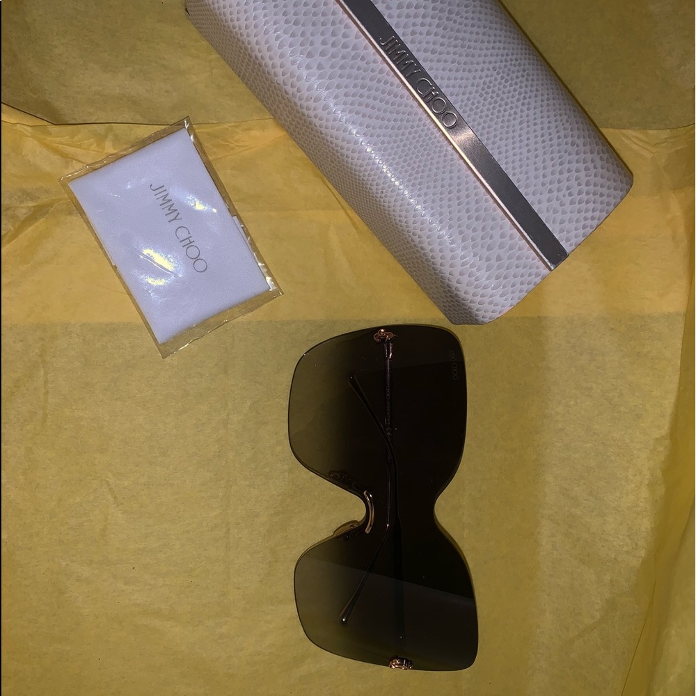 Jimmy Choo Zelmas Shield Rimless Sunglasses